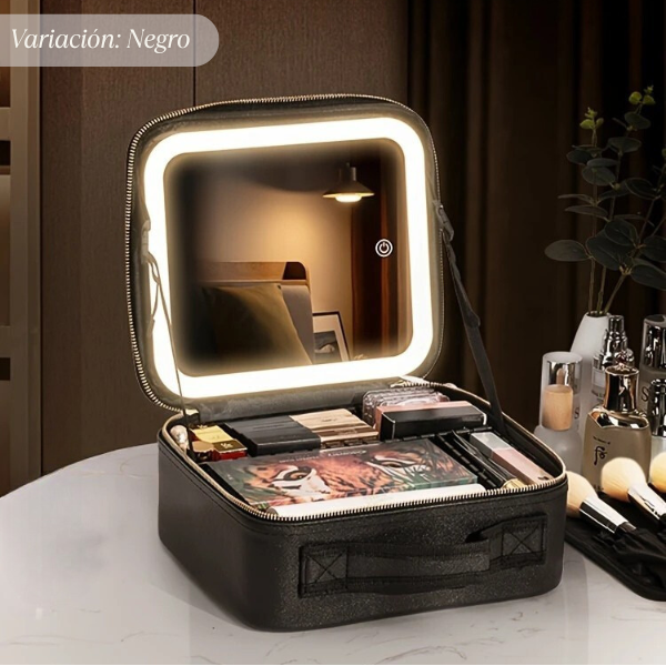 BrillaTú® COSMETIQUERA CON ESPEJO LED