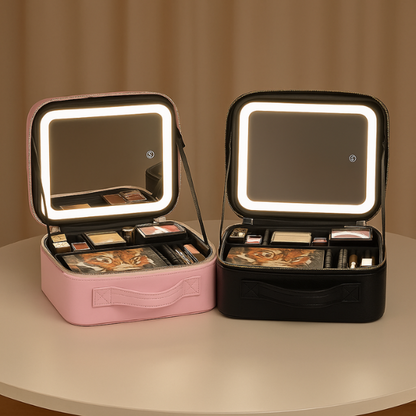 BrillaTú® COSMETIQUERA CON ESPEJO LED