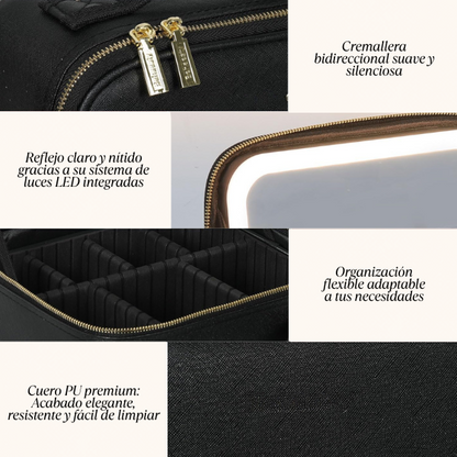 BrillaTú® COSMETIQUERA CON ESPEJO LED