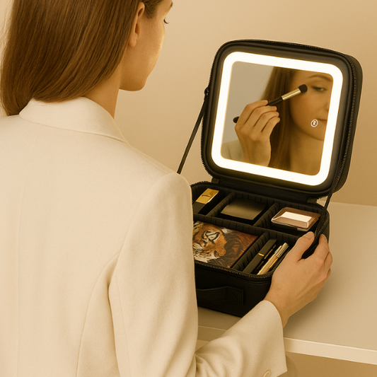 BrillaTú® COSMETIQUERA CON ESPEJO LED