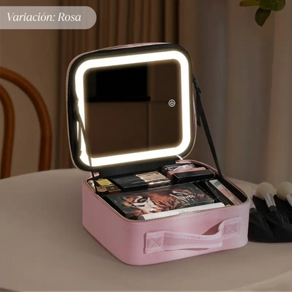BrillaTú® COSMETIQUERA CON ESPEJO LED